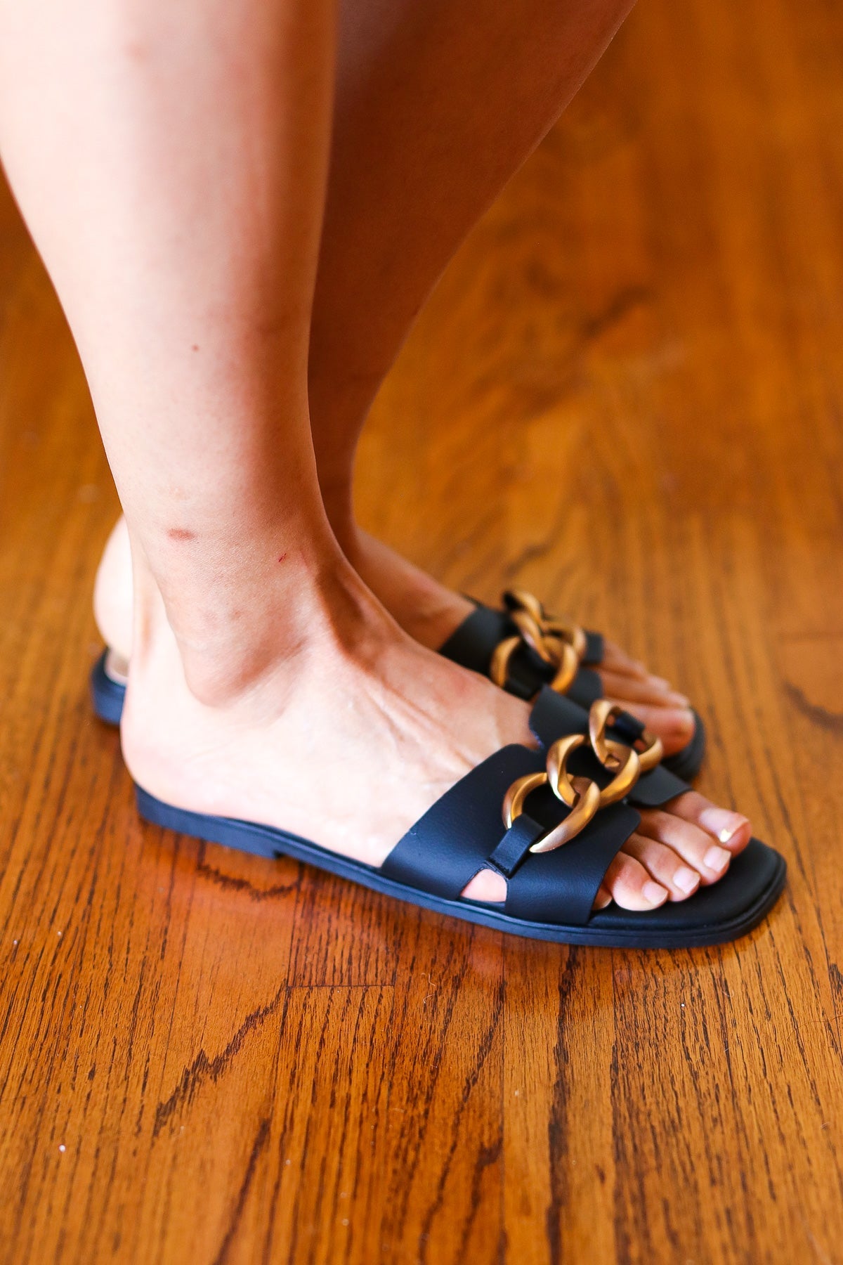 Kaia Chain Slide Sandals