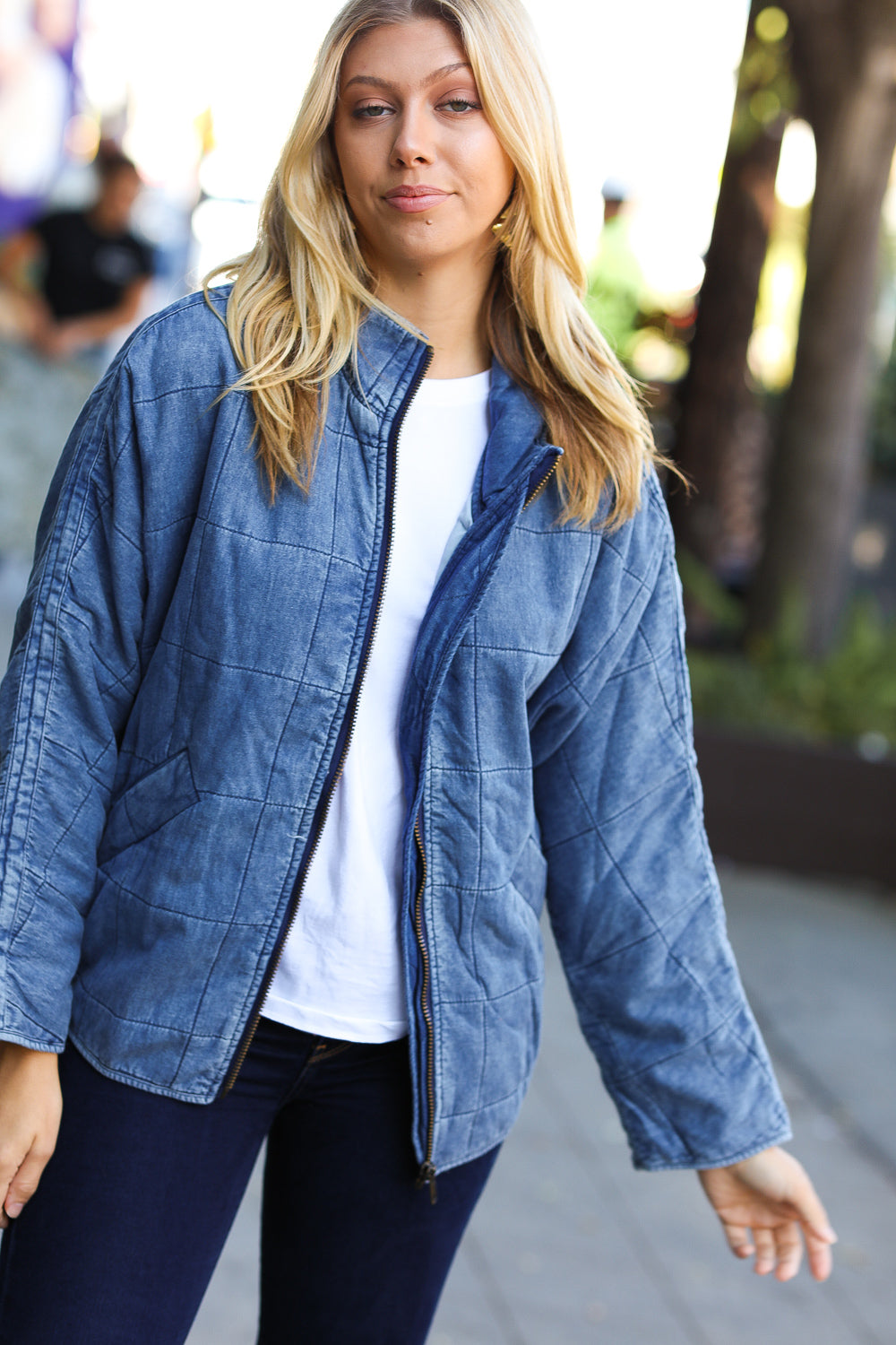 Be Your Best Denim Quilted Jacket
