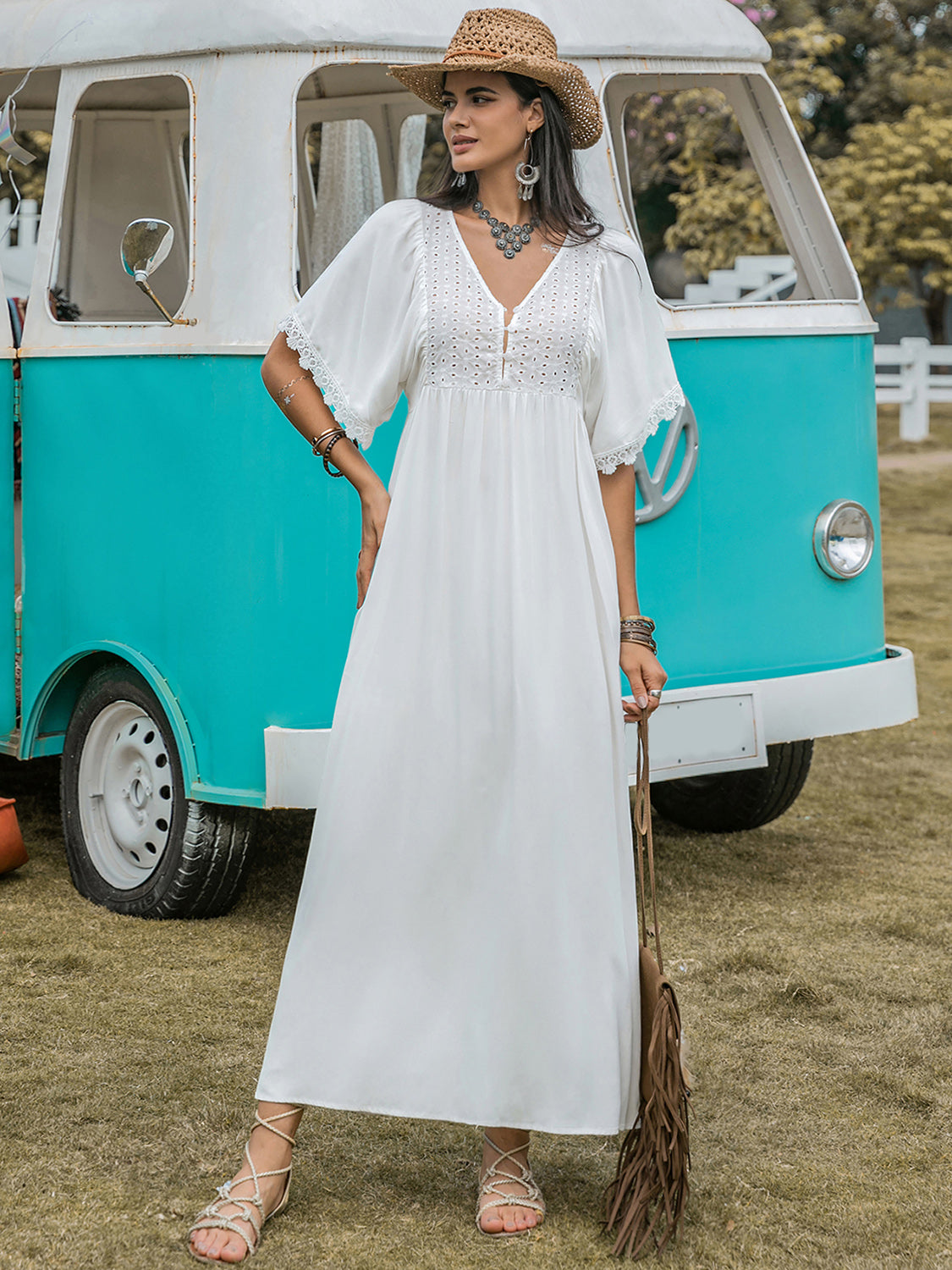 Amoura Lace Eyelet Dress