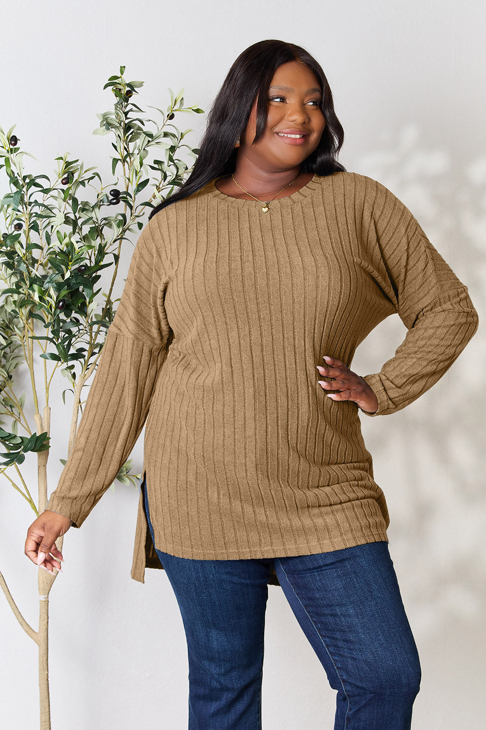 Back to the Basics Ribbed Long Sleeve Top