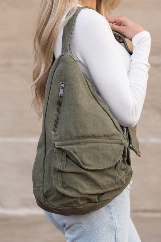 Oversized Canvas Sling | Multiple Colors