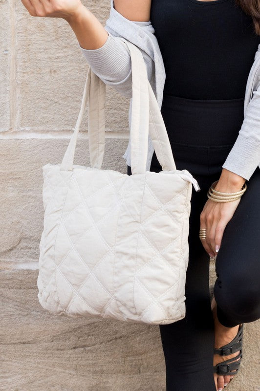 Quilted Tote | Multiple Colors