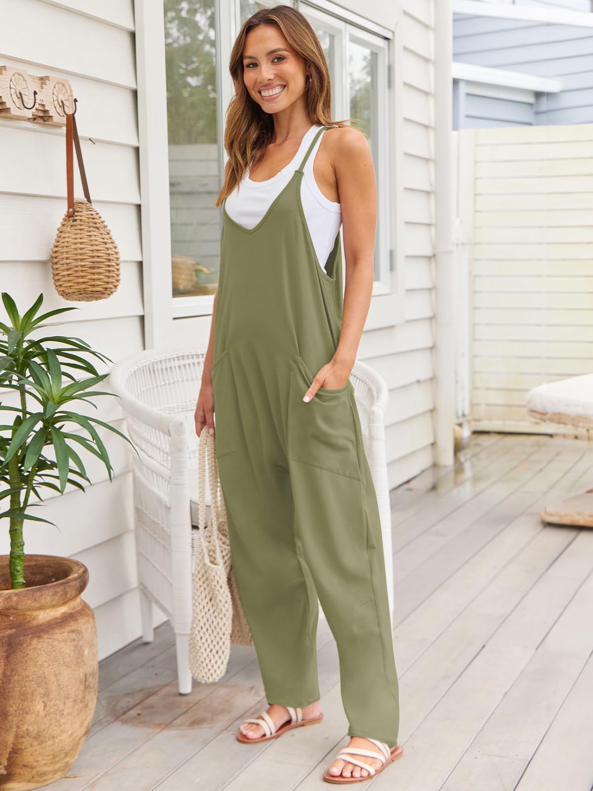 Aileen V-Neck Jumpsuit | Multiple Colors