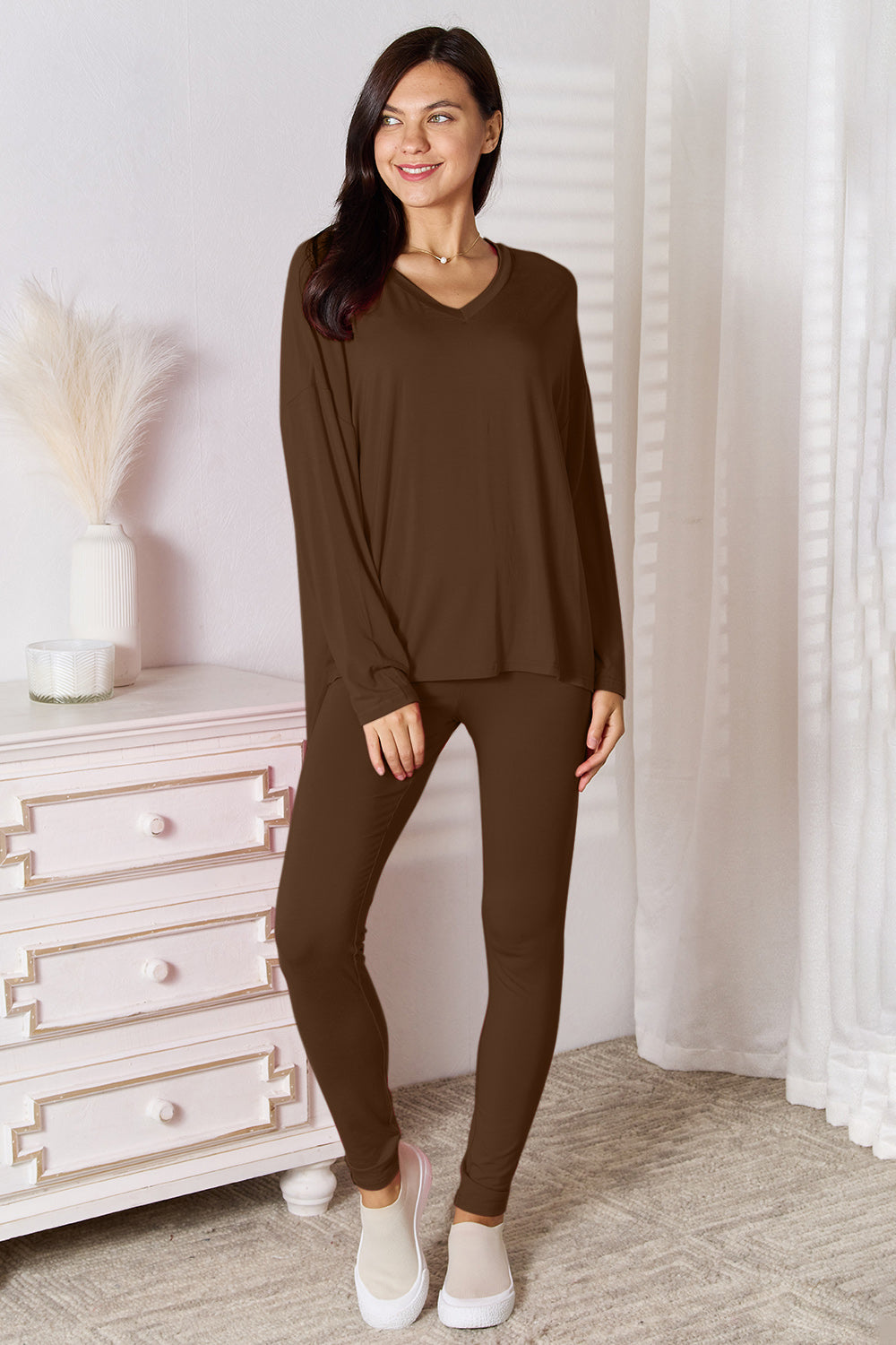 Back to the Basics Soft Rayon Top & Pants Lounge Set