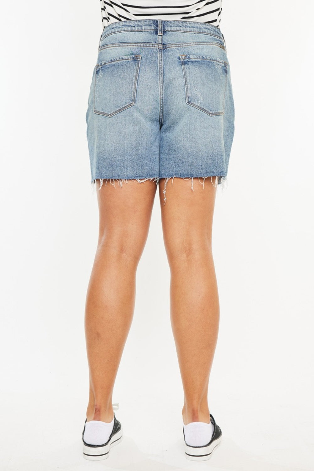 Azariah Raw Hem High-Waist Denim Shorts | Kancan