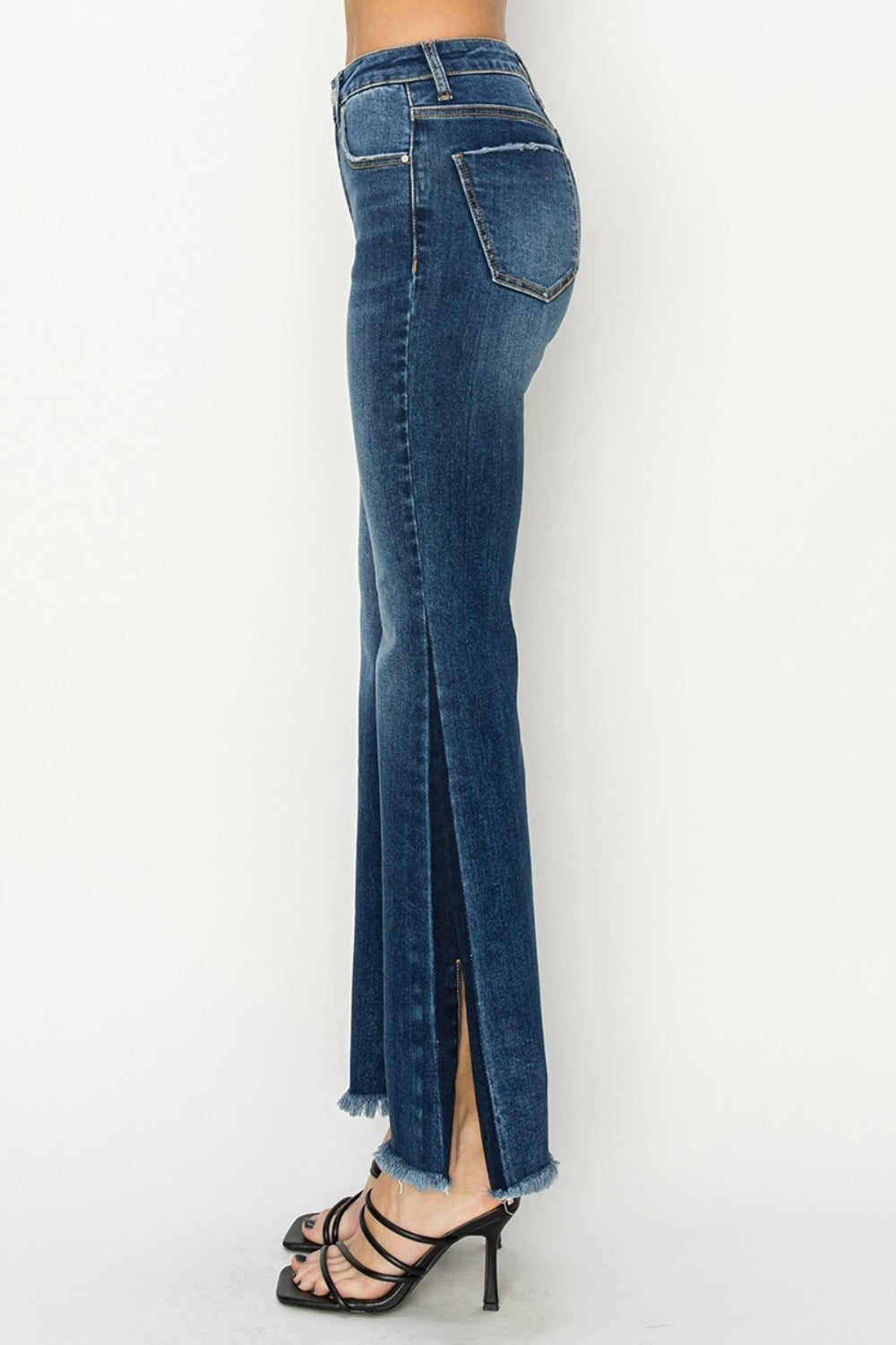 Sariyah High-Rise Slit Flare Jeans | Risen
