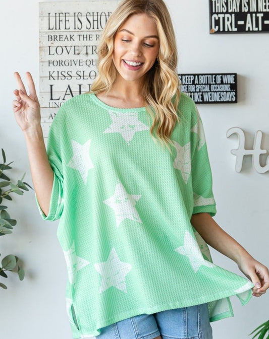 Star Show Oversized Waffle Top