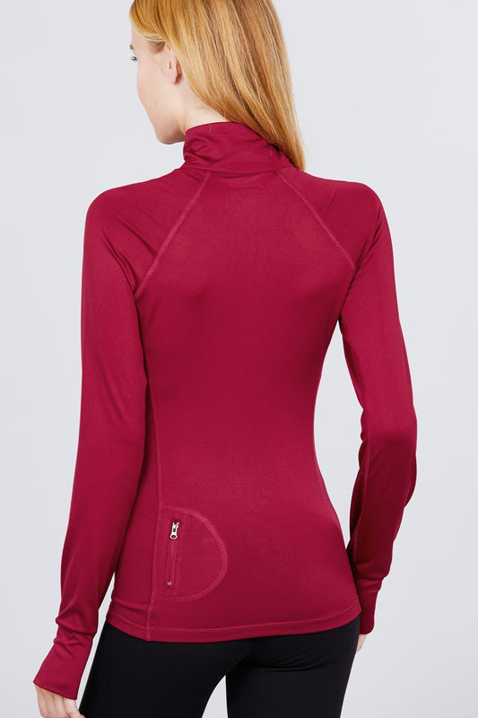 Workout Track Jacket | Cranberry