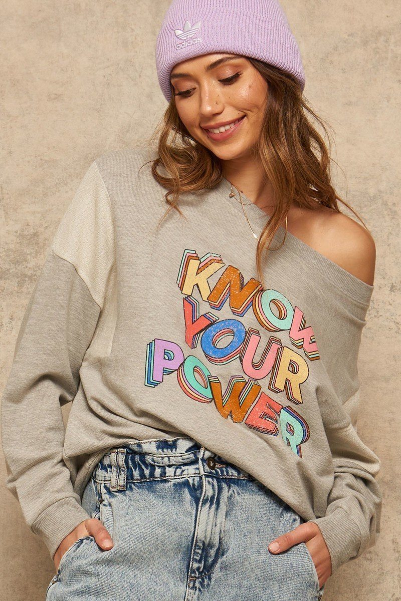 Know Your Power French Terry Sweatshirt