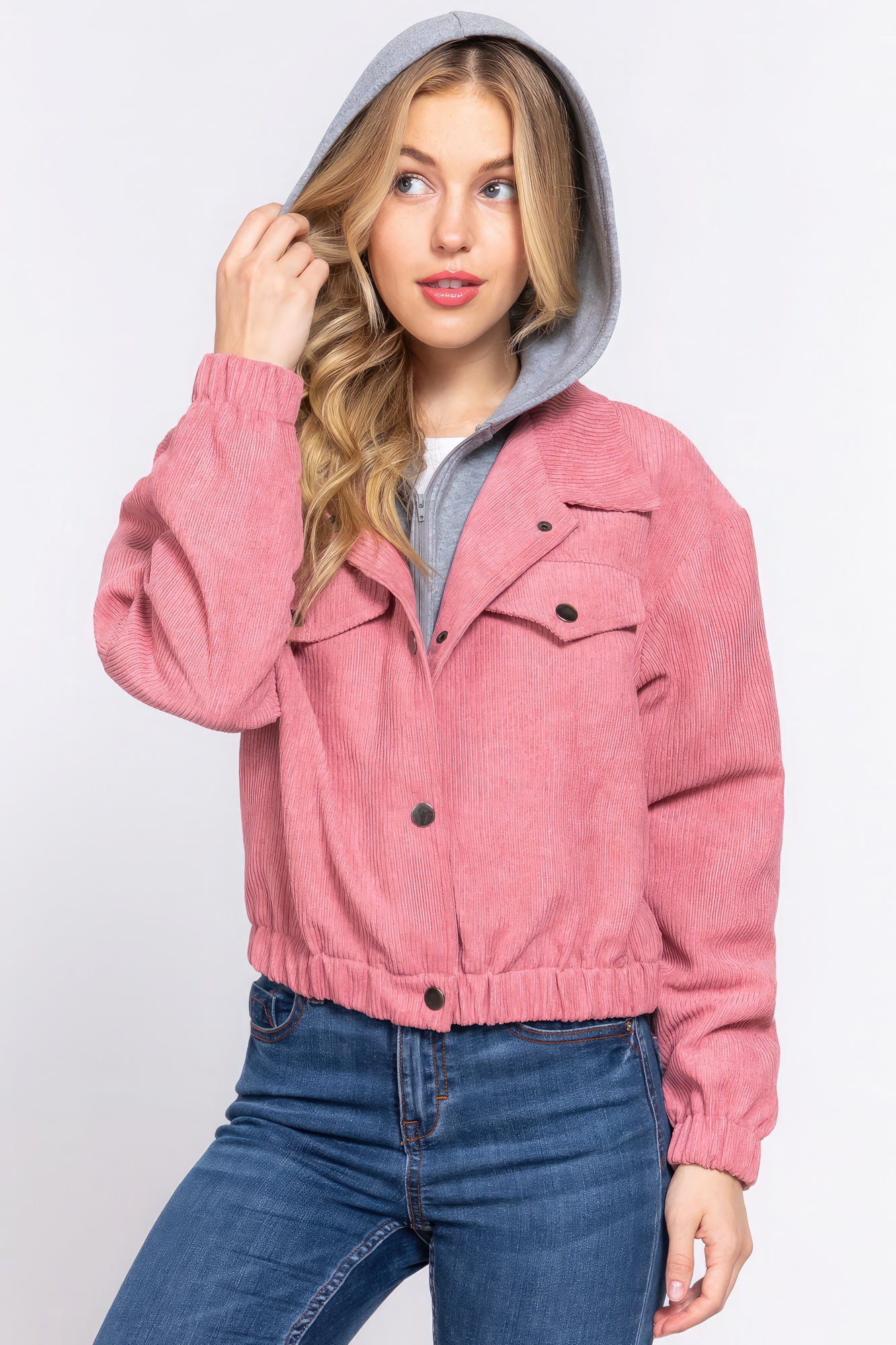 Melanie Corduroy Jacket | Pink