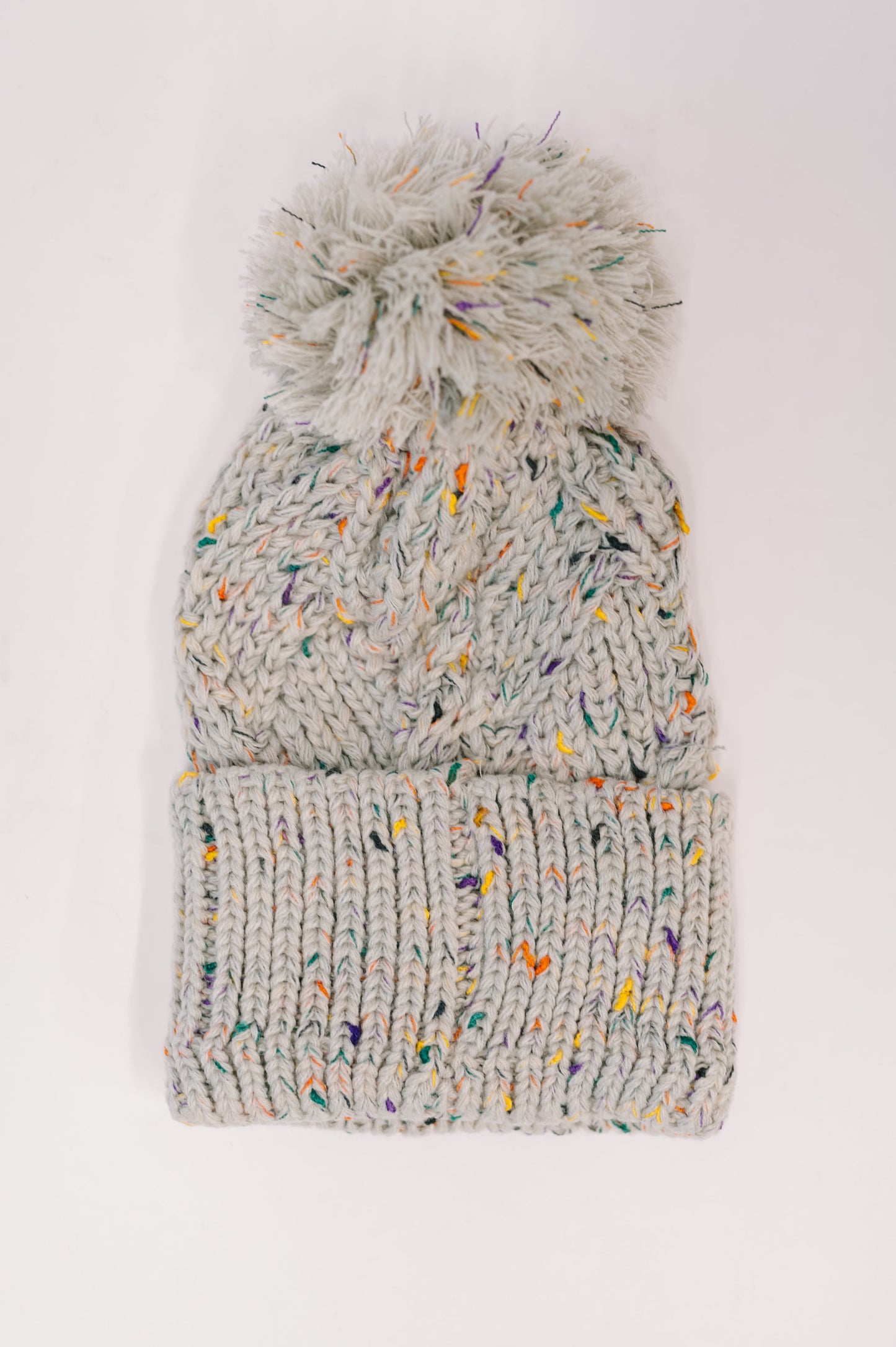 Cover Your Ears Pom Pom Beanie | Grey
