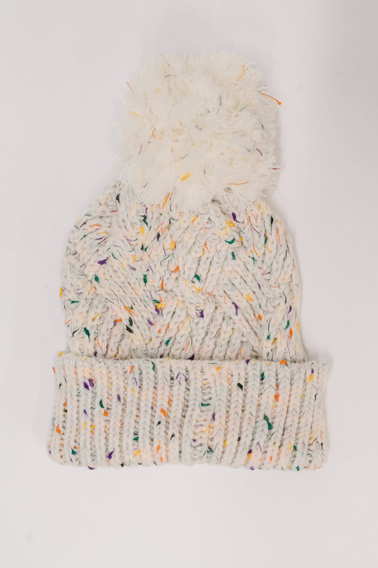 Cover Your Ears Pom Pom Beanie | Ivory