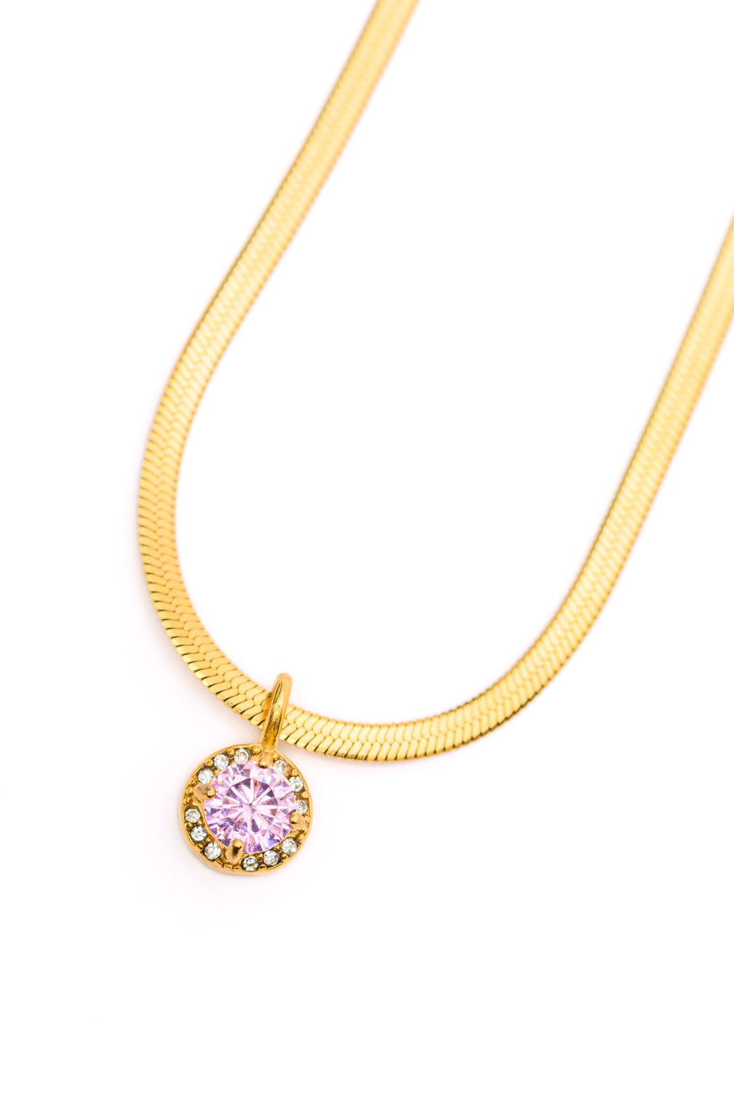 Here to Shine Gold Plated Necklace | Pink