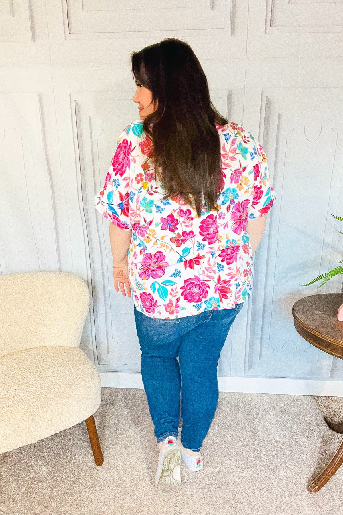 Tropical Breeze Floral Banded Top