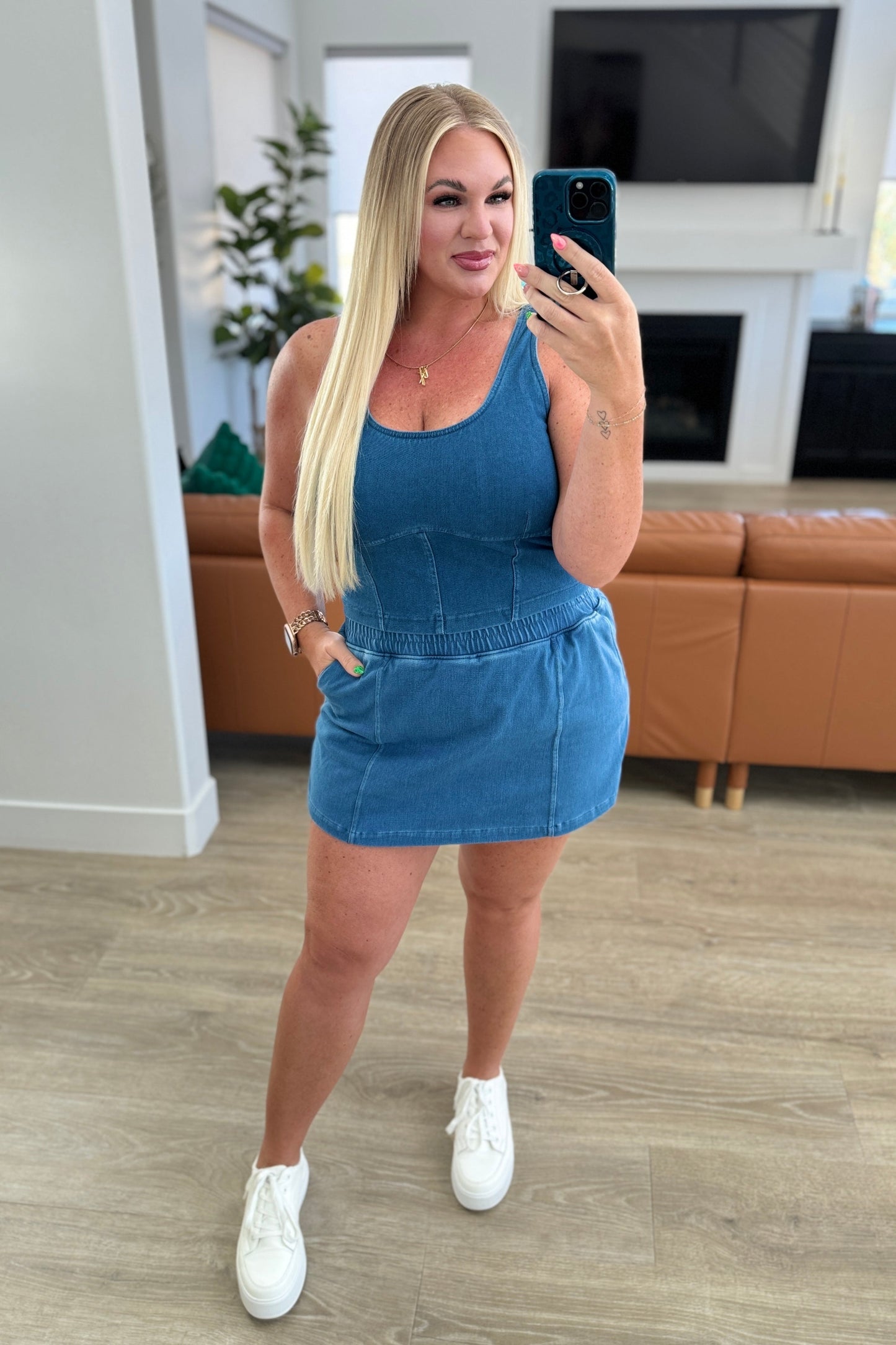 City Siren Skorts | Light Denim