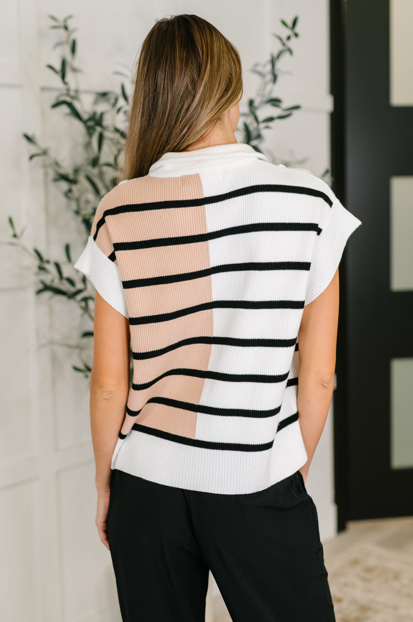 Lonely Traveler Striped Vest Top | White