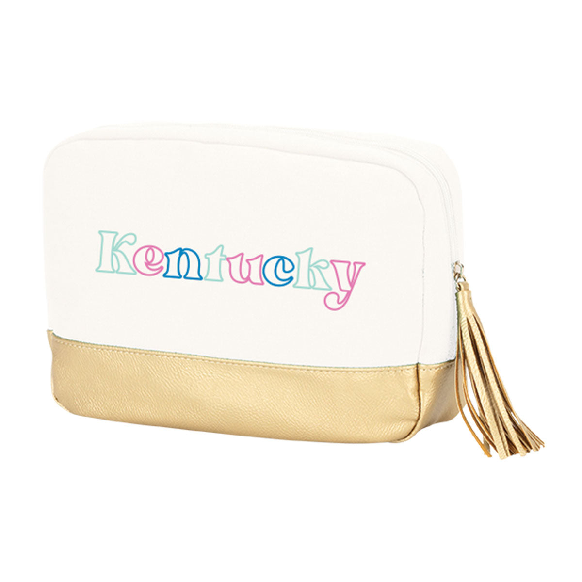 Kentucky Embroidered Cabana Cosmetic Bag