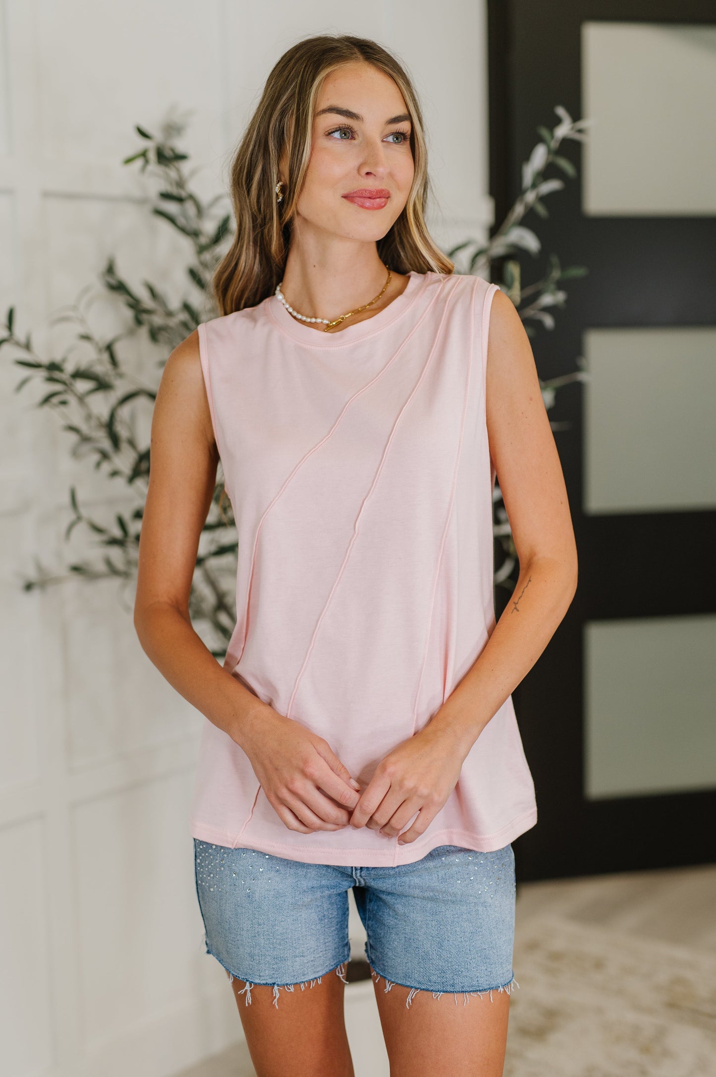 New Normal Sleeveless Top | Pink