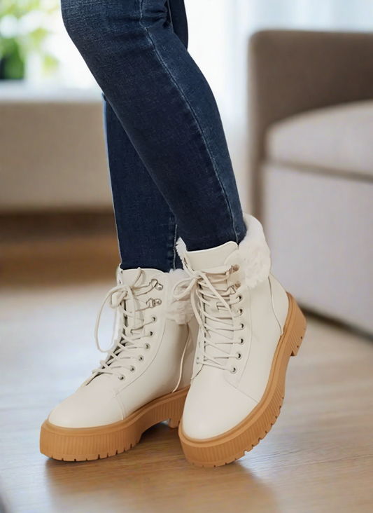 Jessi Lace Up Boots | Bone