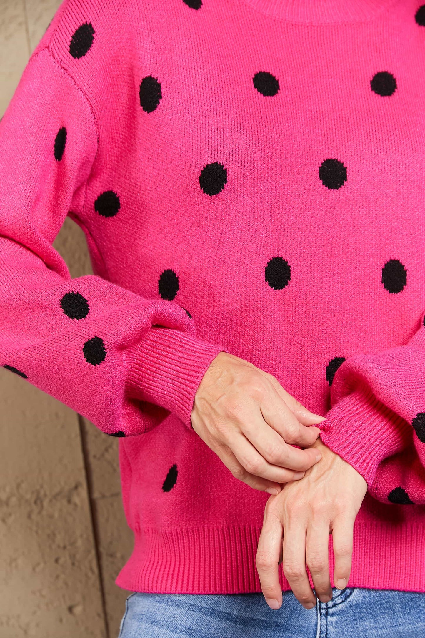 Polka Dot Run Around Sweater | Multiple Colors