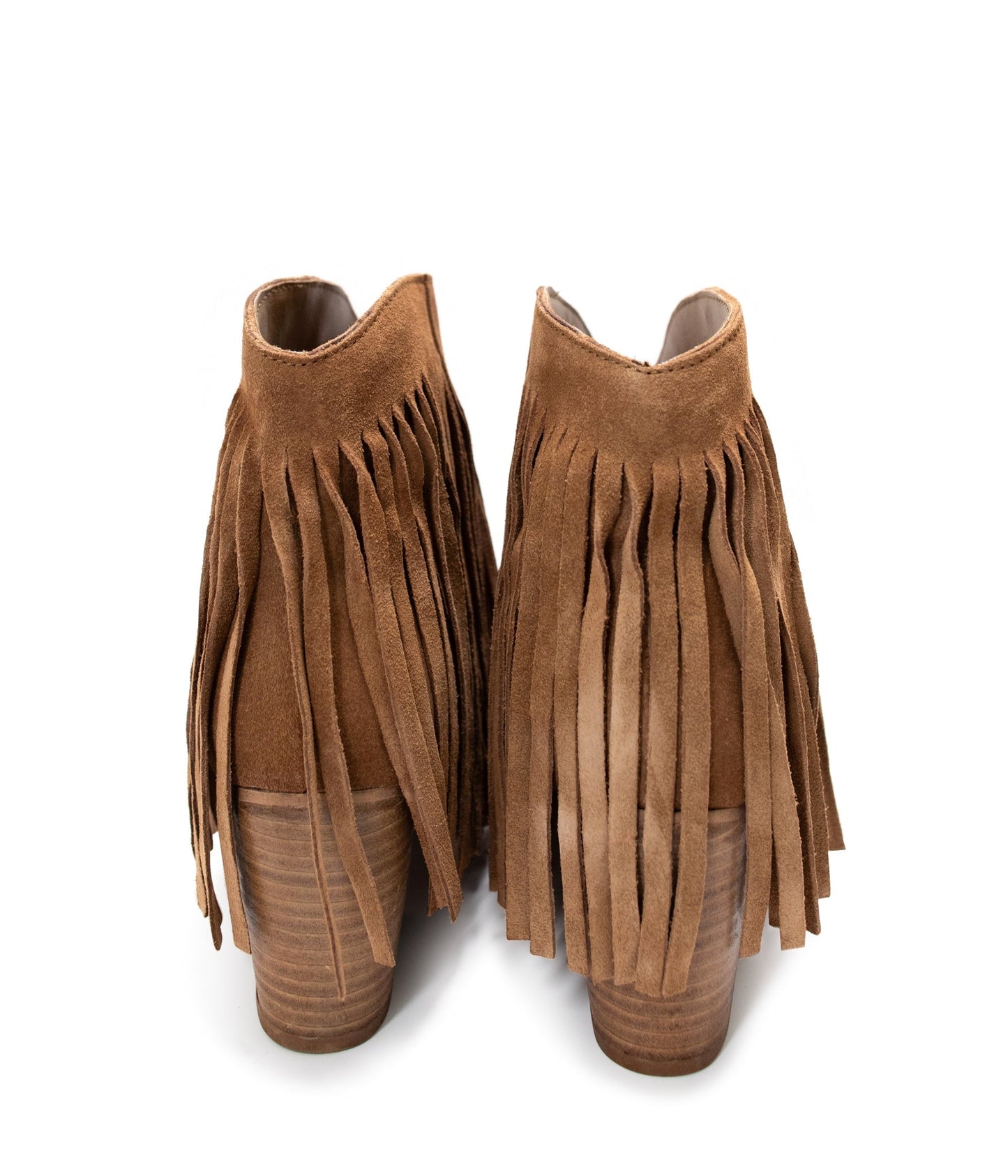 Amos Fringe Ankle Booties | Tan Suede