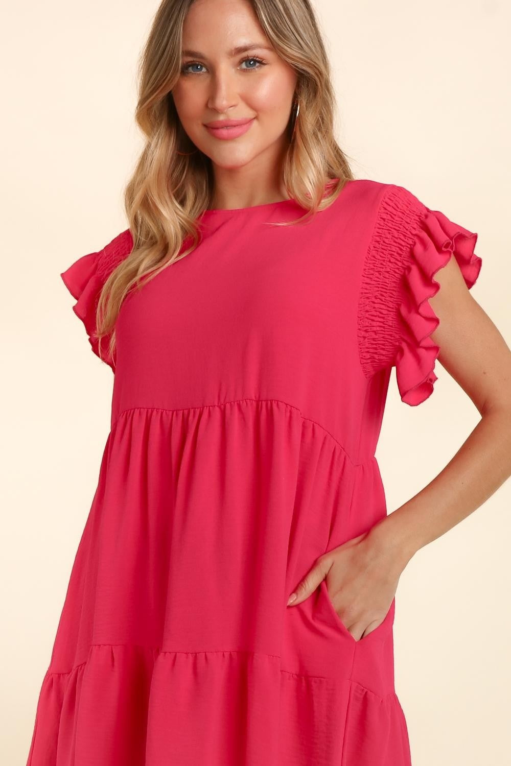 Anya Smocking Ruffle Dress