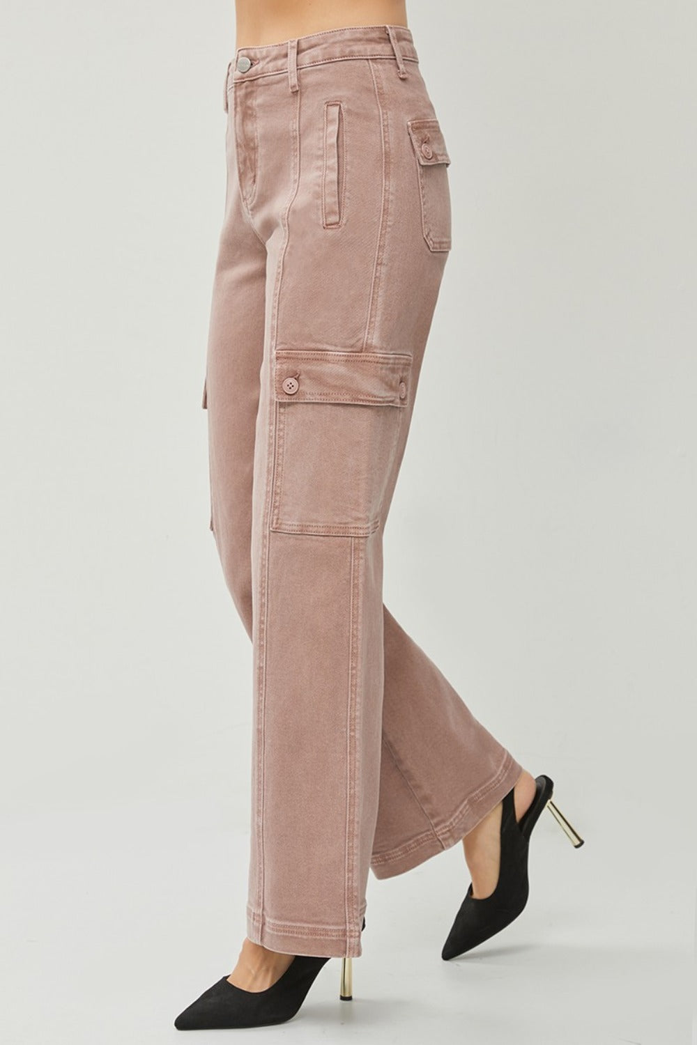 Vivian High-Rise Wide Leg Cargo Jeans | Risen