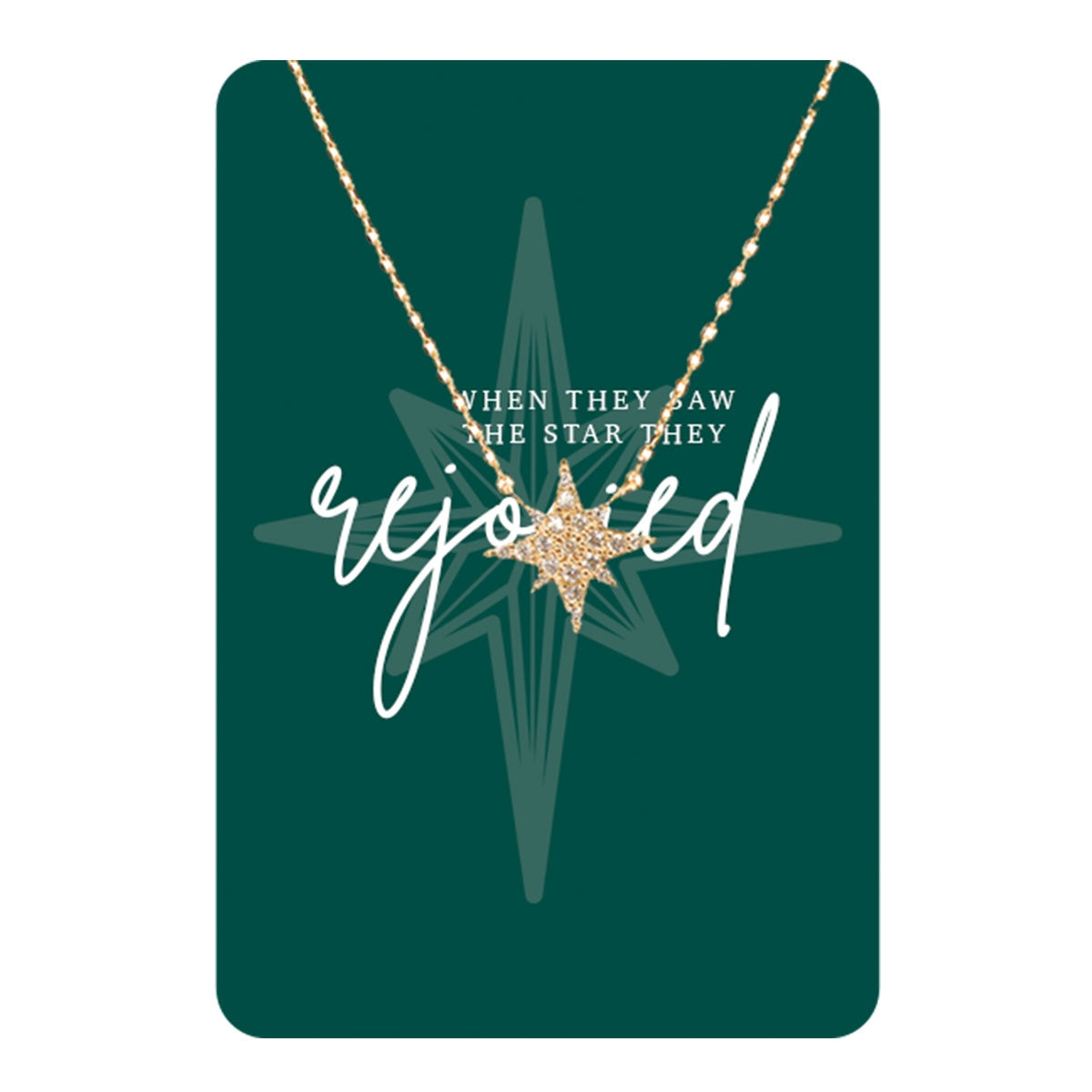 They Rejoiced Keepsake Necklace Card
