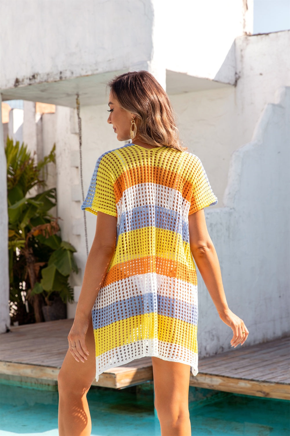 Openwork Striped Cover-Up | Multiple Colors