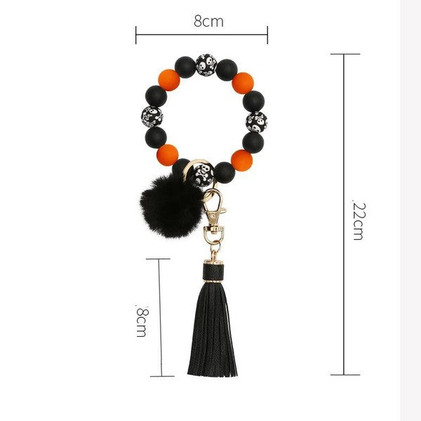 Beaded Halloween Tassel Keychains - Bella Lia Boutique