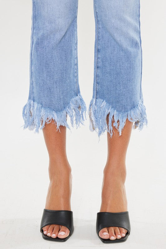 Above the Rest High Rise Cropped Jeans | Kan Can