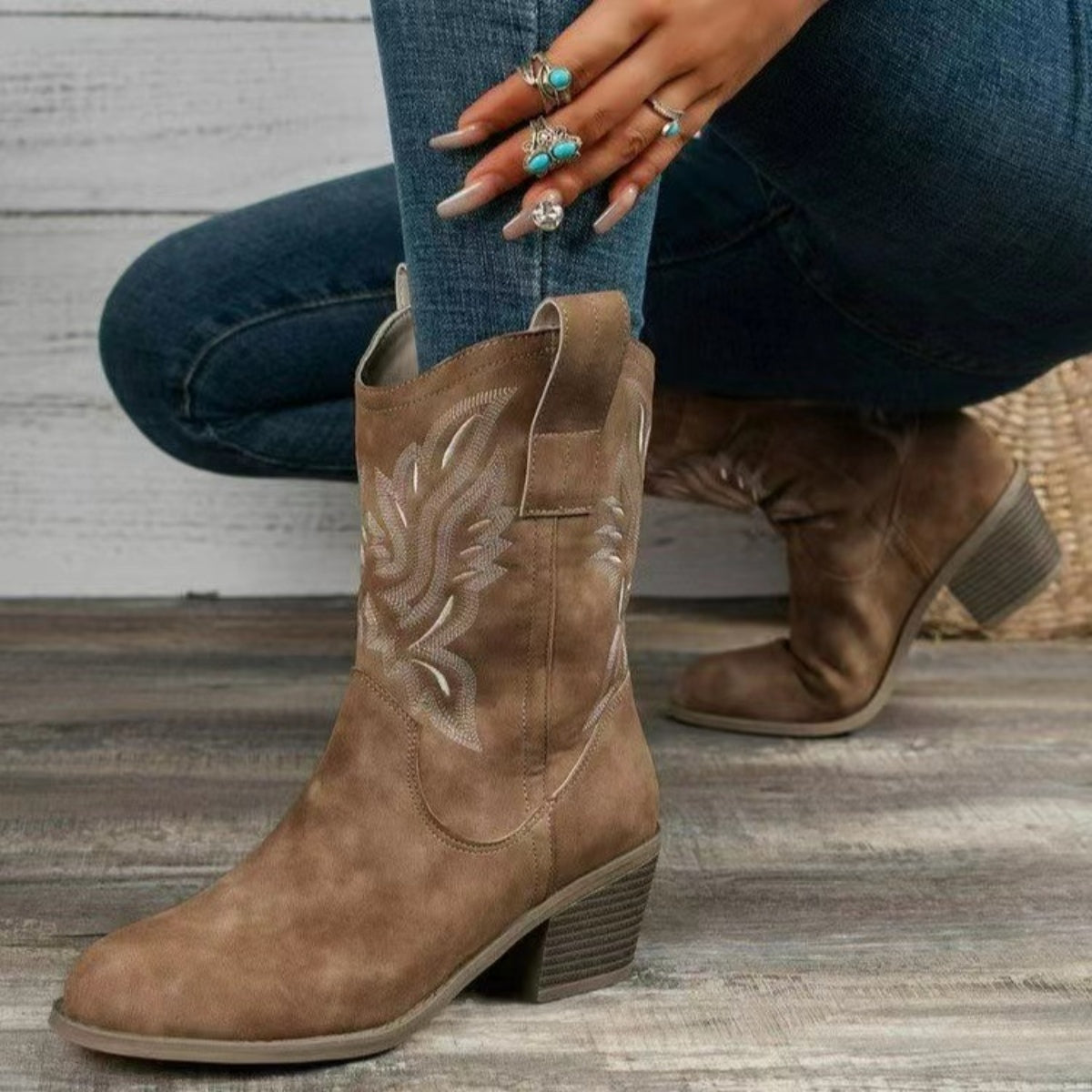 Charlie Embroidered Boots