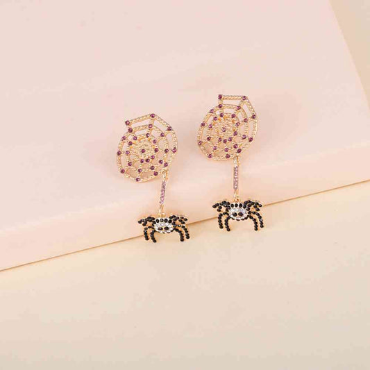 Spider Rhinestone Earrings