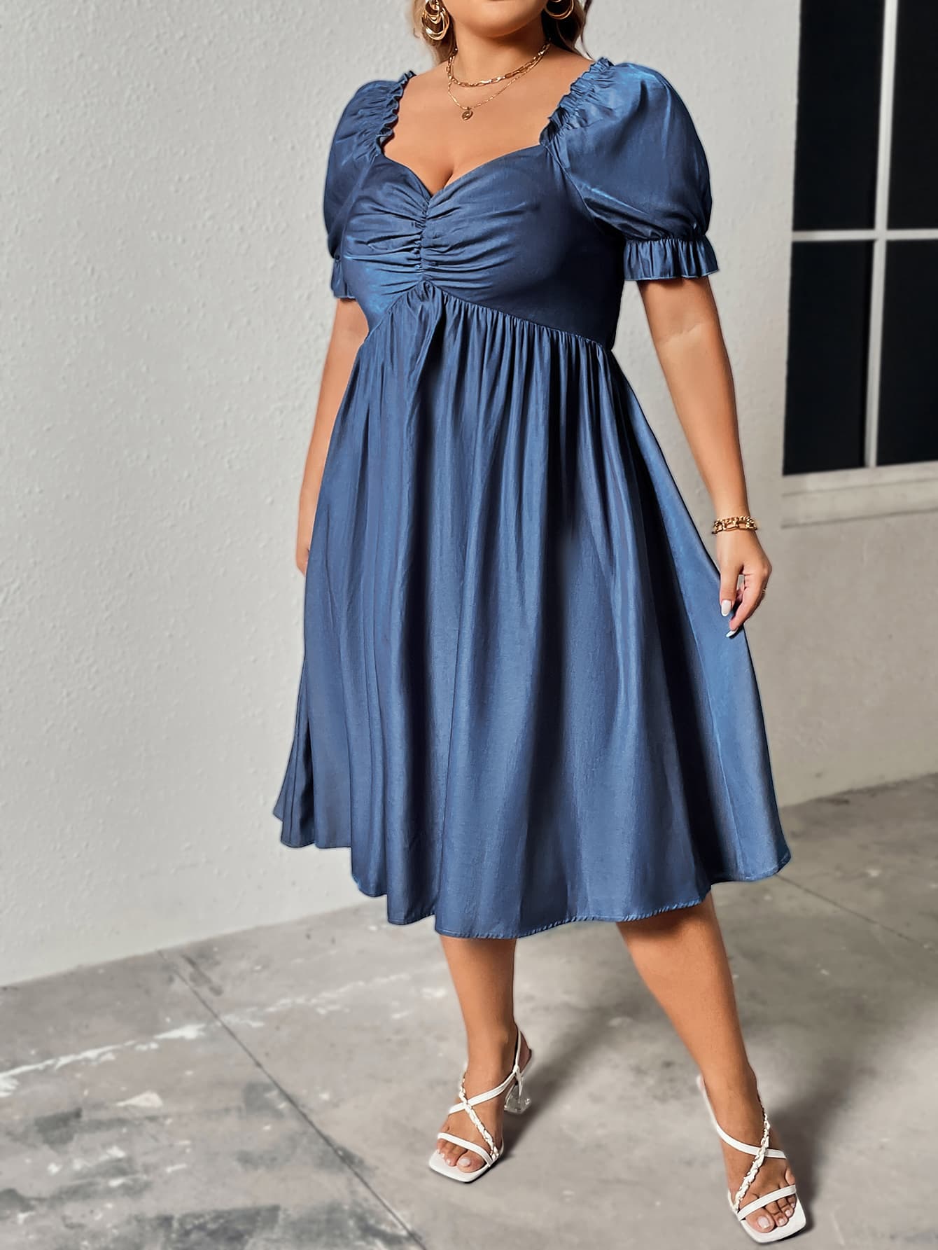 Sweetheart Ruched Dress | Curvy