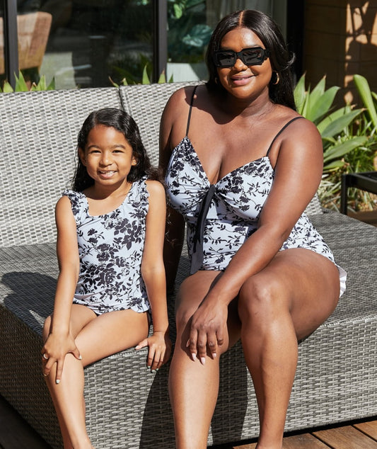 Côte d'Azur Ruffle Mama & Mini One-Piece Swimsuit | Toddler & Kid's