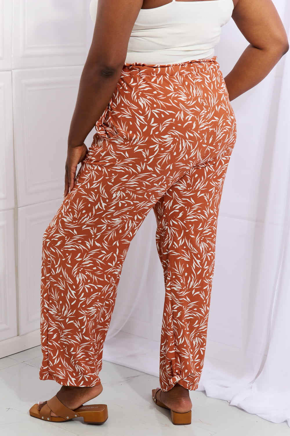Right Angle Geometric Pants | Red Orange