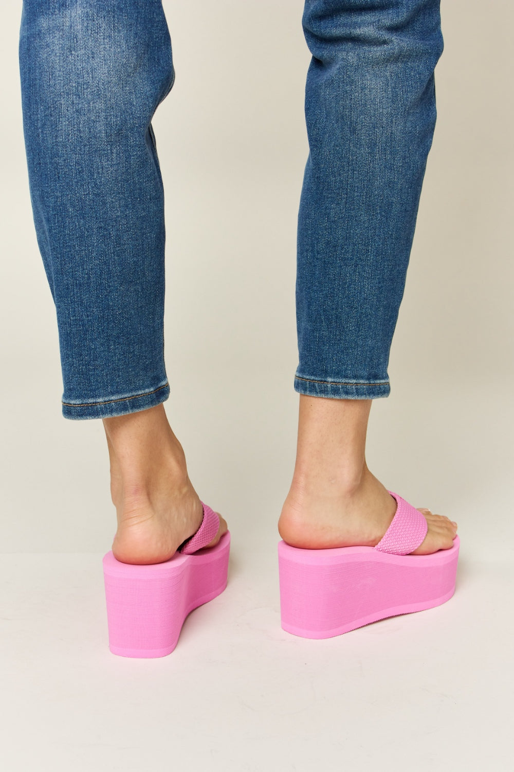Pretty in Pink Platform Wedge Sandals