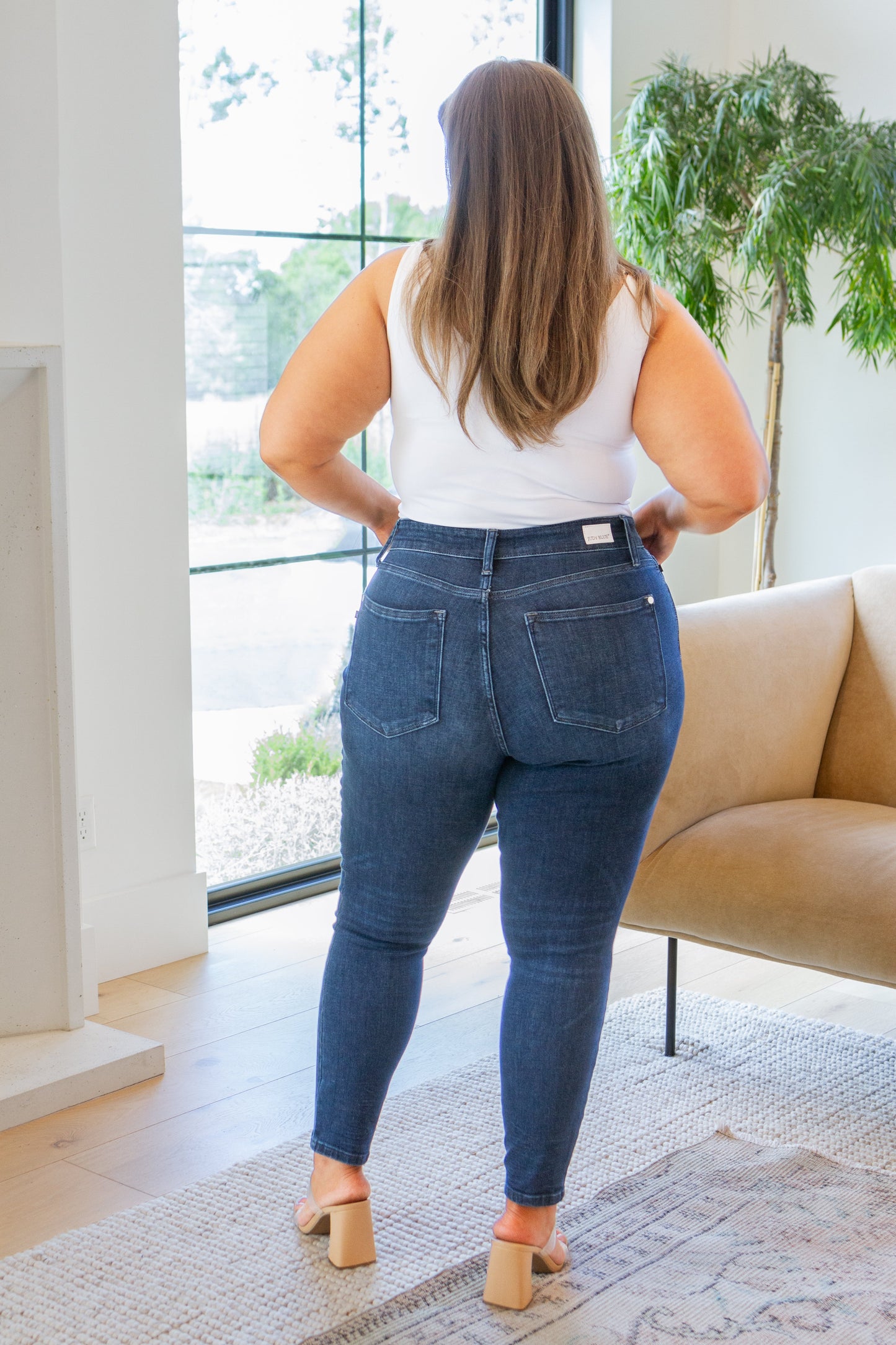 Addison Mid-Rise Crinkle Ankle Skinny Jeans | Judy Blue