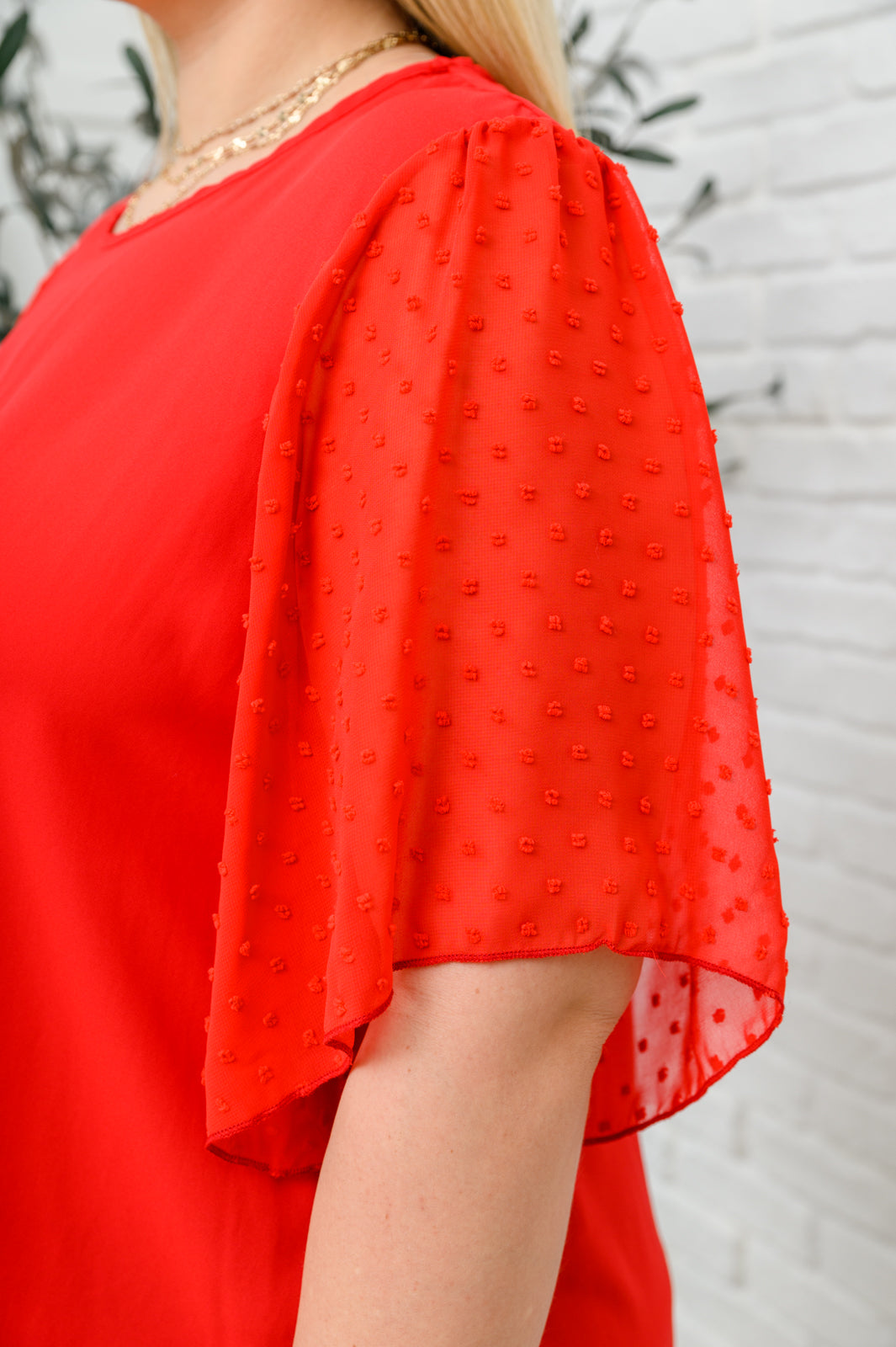 Best Of My Love Blouse | Red - Bella Lia Boutique