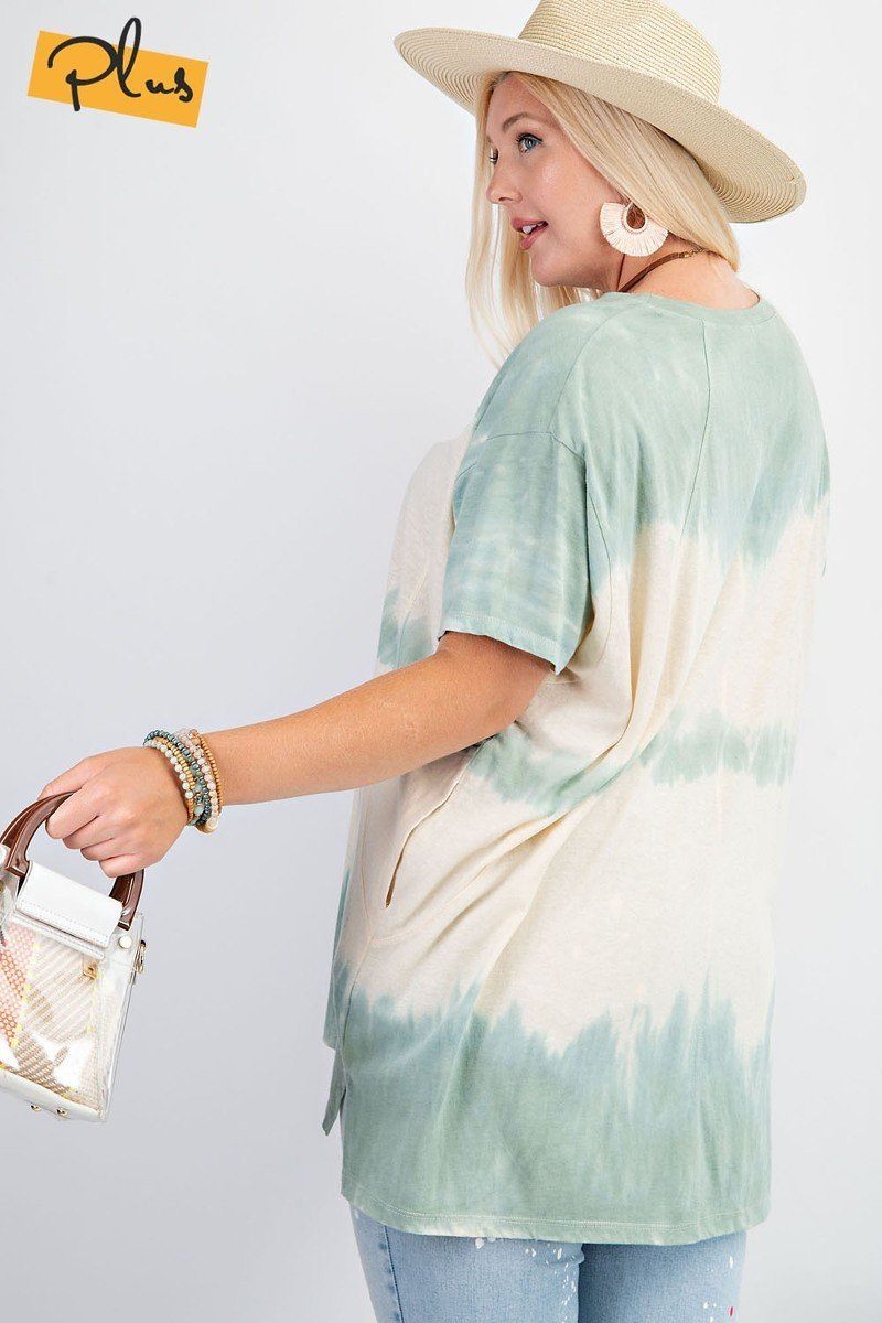 Wave Washed Sheer Rayon Knit Top - Bella Lia Boutique