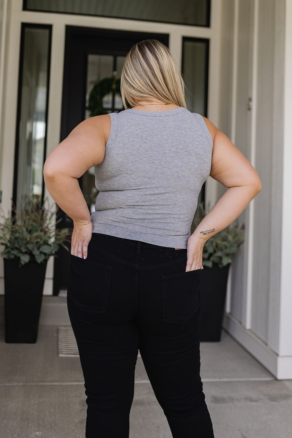 Just One More Ribbed Tank | Heather Grey