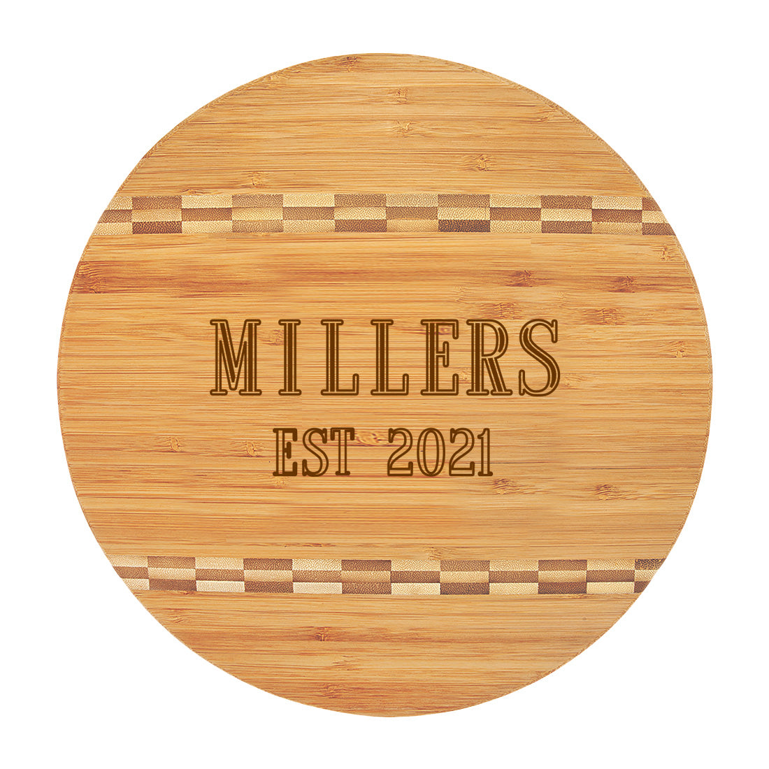 Personalized Name & Est. Year Round Cutting Board - Bella Lia Boutique