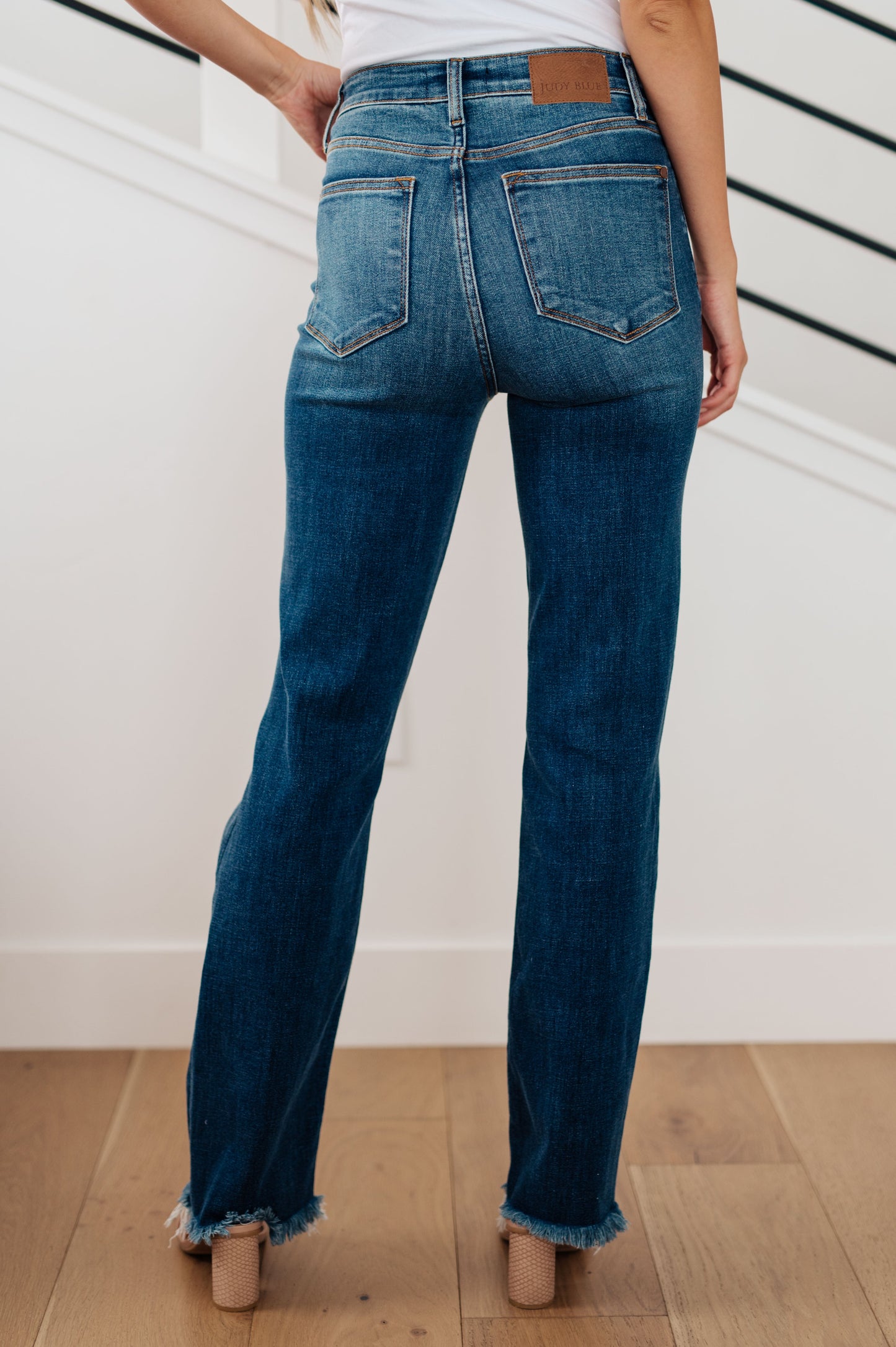 Morgan High-Rise Distressed Straight Jeans | Judy Blue