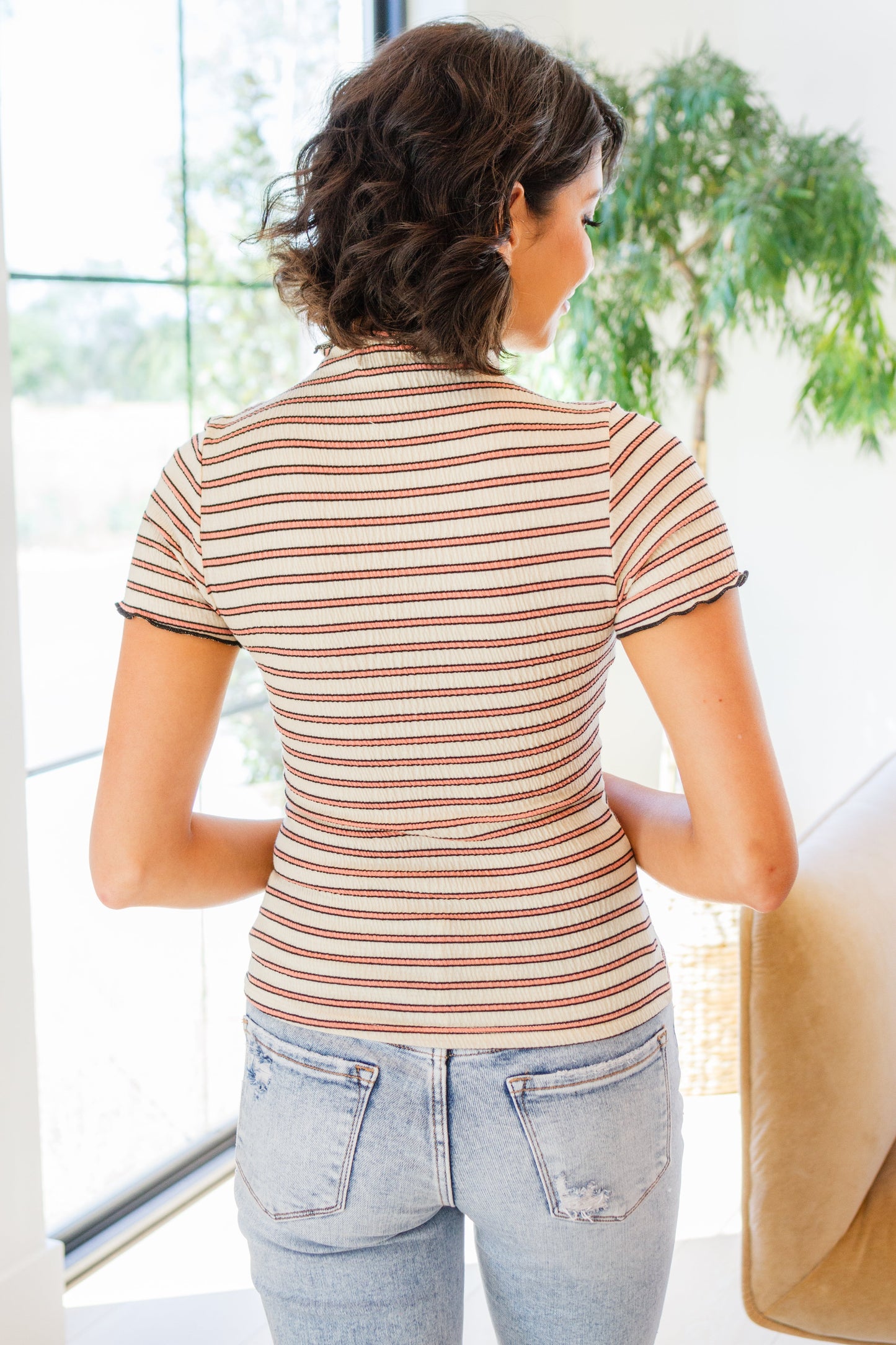 Nostalgic Note Striped Top