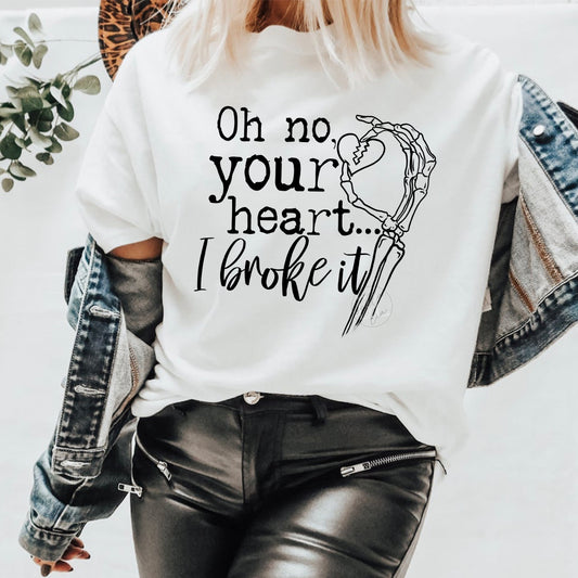 Oh No I Broke Your Heart Graphic Tee - Bella Lia Boutique