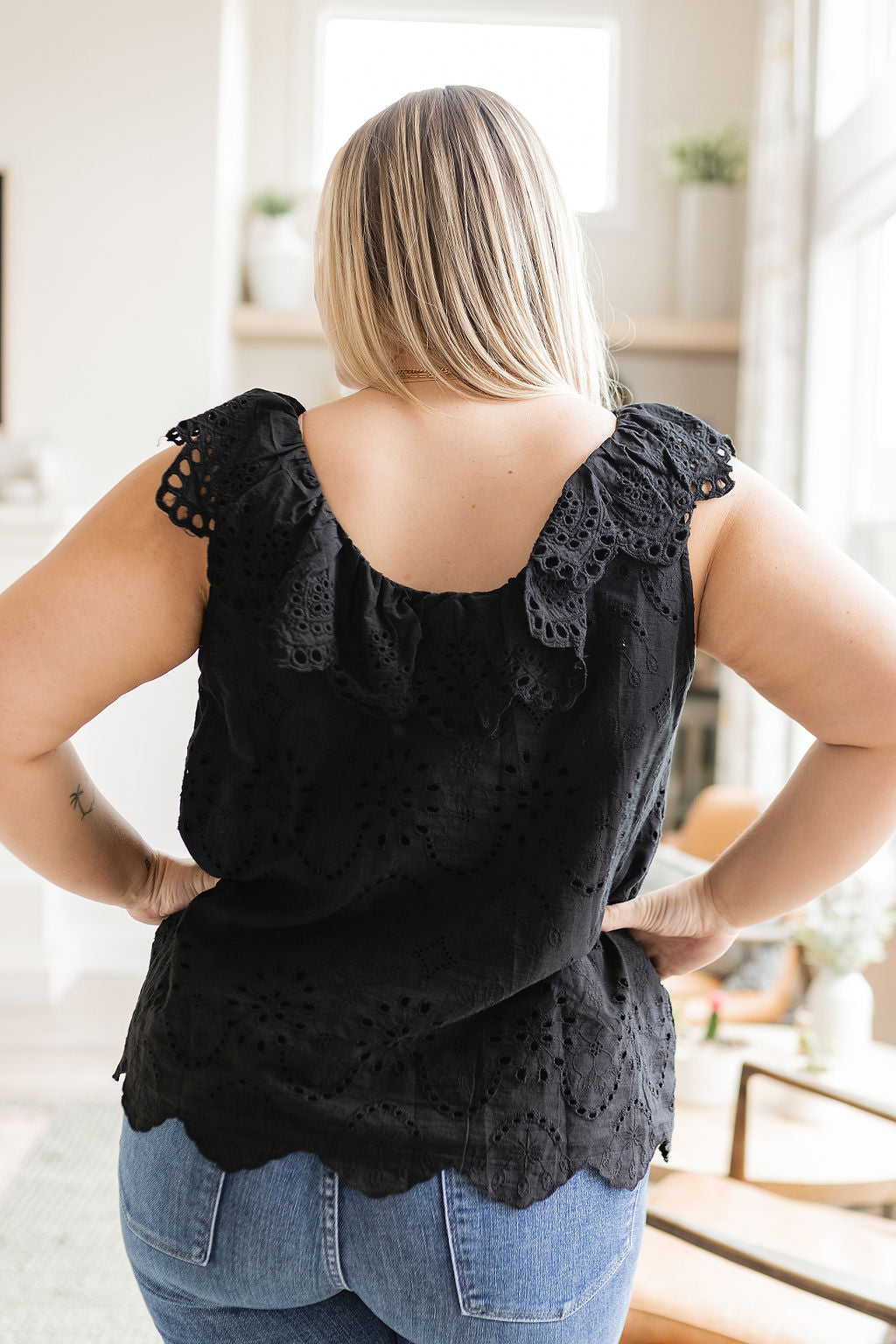 Parisian Stroll Lace Blouse | Black