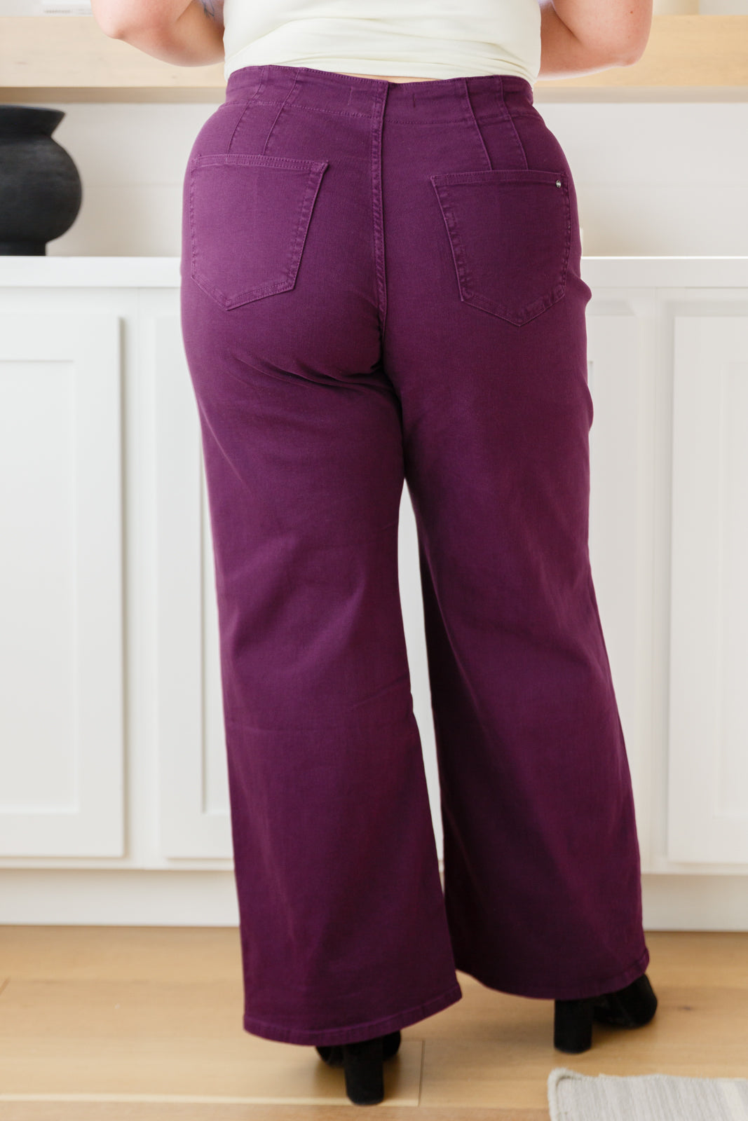 Petunia High-Rise Wide Leg Jeans | Plum