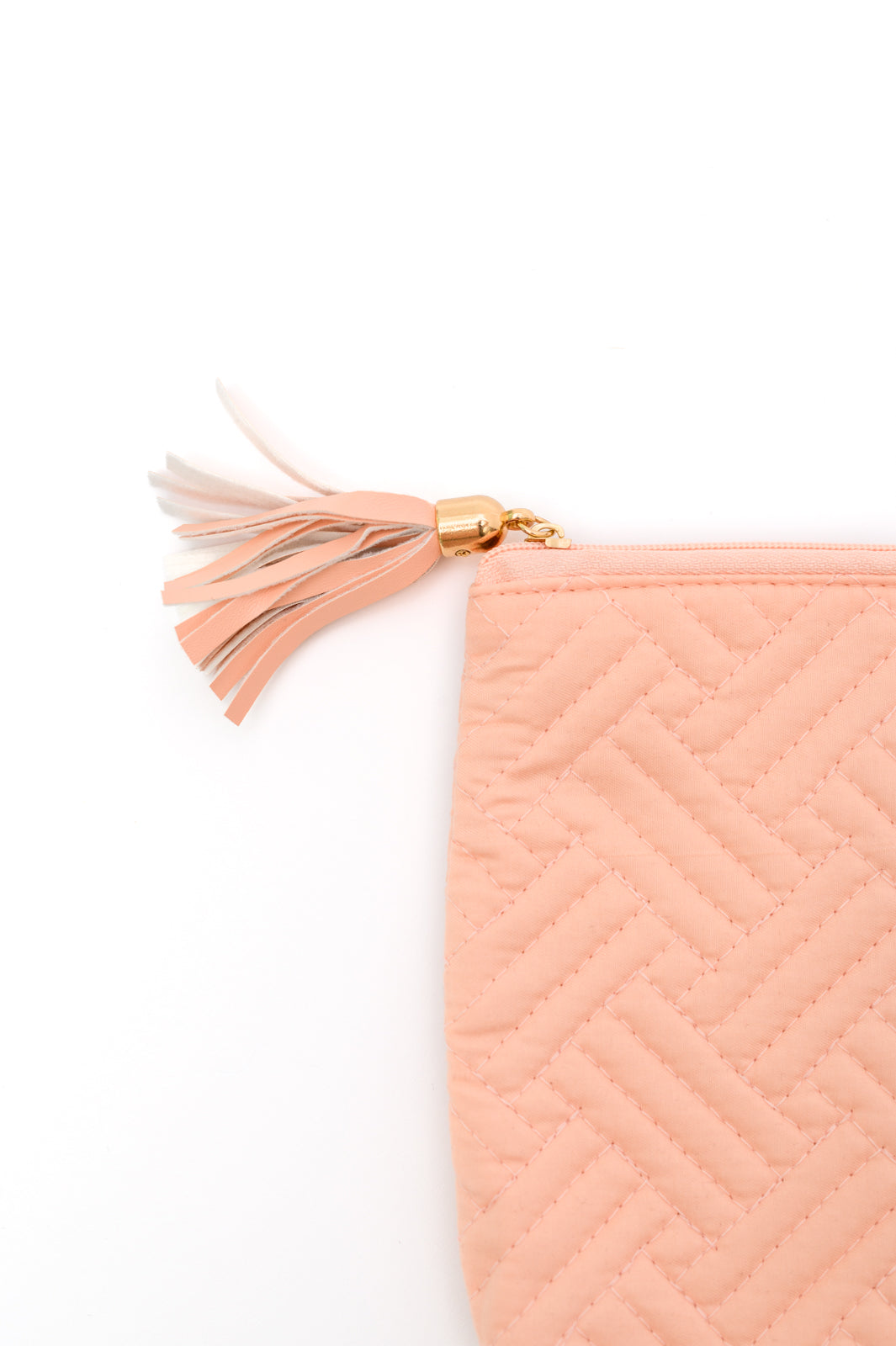 Quilted Travel Zip Pouch | Pink