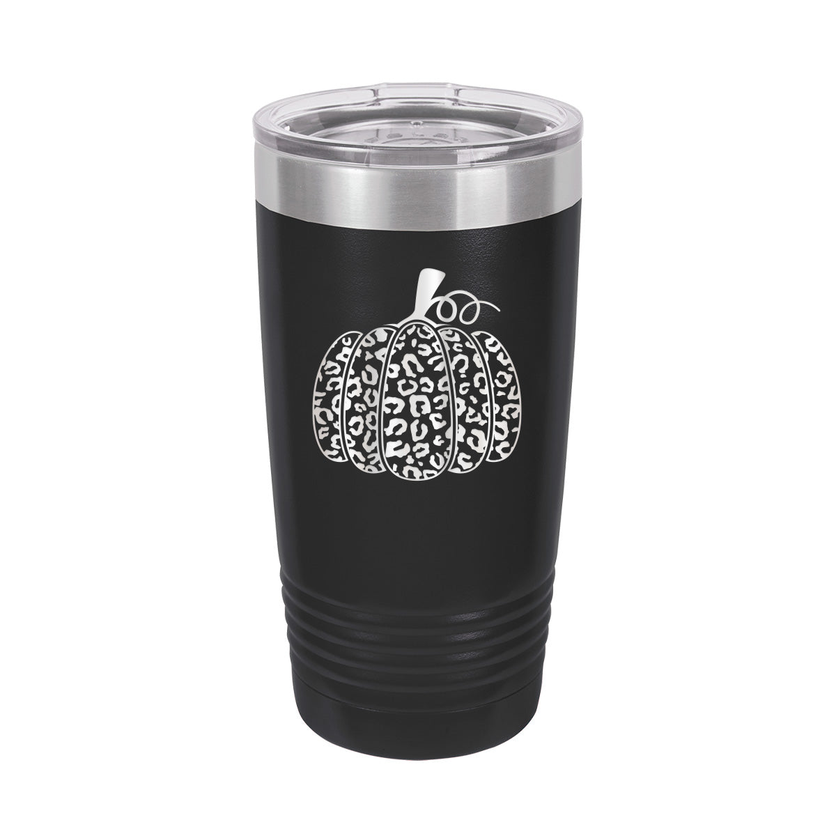 Leopard Pumpkin Black 20oz. Insulated Tumbler - Bella Lia Boutique