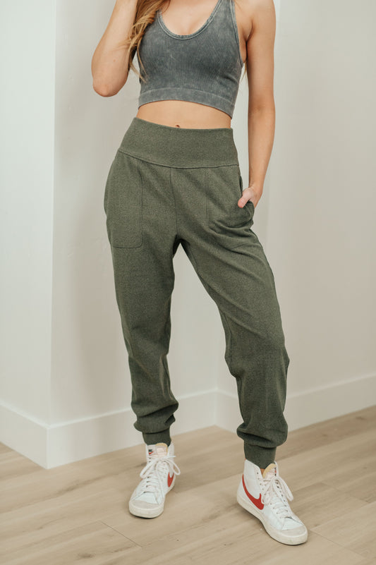 Where Are You High-Rise Joggers | Olive